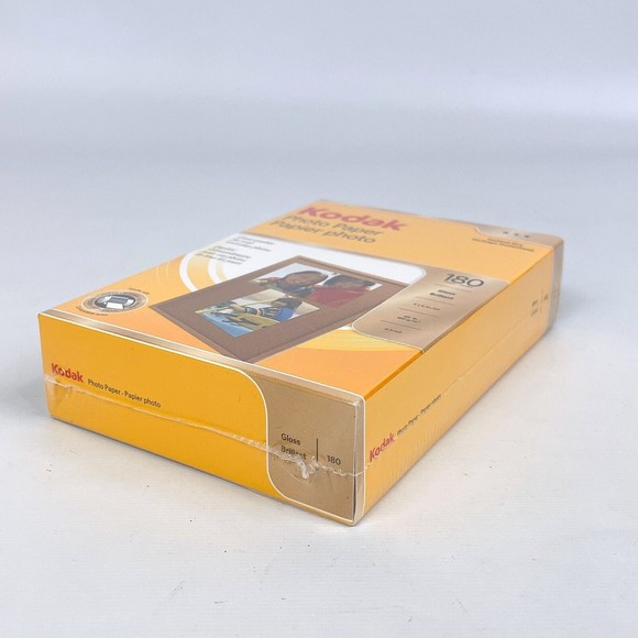 Kodak Photo Paper 180 sheets 4" x 6" Instant Dry Gloss Brilliant New/Sealed - Picture 4 of 8